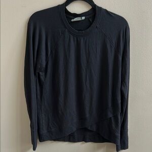 Athleta Criss Cross Black Sweatshirt Soft modal spandex Size Small